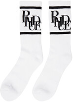 Thumbnail for your product : Rhude White & Black Scramble Logo Sock