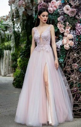 light pink gown