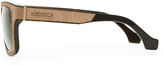 Thumbnail for your product : Balenciaga Square Straight Brow Lizard-Embossed Sunglasses, Dark Havana/Brown