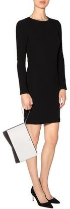 Narciso Rodriguez Snakeskin-Trimmed Boomerang Clutch