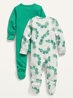 Old Navy Unisex Sleep & Play 1-Way-Zip Footed One-Piece 2-Pack for Baby