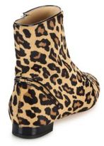 Thumbnail for your product : Charlotte Olympia Puss in Boots Leopard-Print Calf Hair Ankle Boots