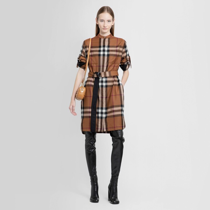 Burberry Woman Brown Dresses - ShopStyle