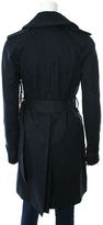 Thumbnail for your product : Edun NWT Navy Blue Grommet Detailed Belted Long Sleeve Trench Coat Sz L $598