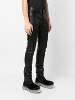 Thumbnail for your product : Rick Owens Tyrone skinny-cut leather jeans