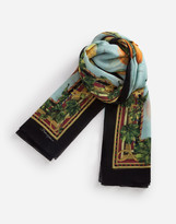 Thumbnail for your product : Dolce & Gabbana Scarf In Crepon With Pumpkin Print: 120 X 200cm- 47 X 78 Inches