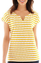 Thumbnail for your product : Liz Claiborne Short-Sleeve Textured Tee