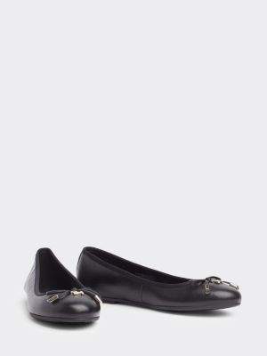 Tommy Hilfiger Elevated Leather Ballerina Shoes