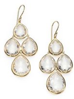 Thumbnail for your product : Ippolita Lollipop Clear Quartz & 18K Yellow Gold Four-Stone Pear Drop Earrings