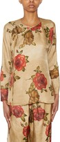 Allover Printed Draped Blouse 