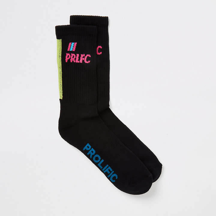 River Island Prolific black tube sock ShopStyle