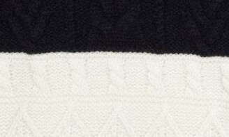 Club Monaco Colorblock Mixed Stitch Wool Crewneck Sweater