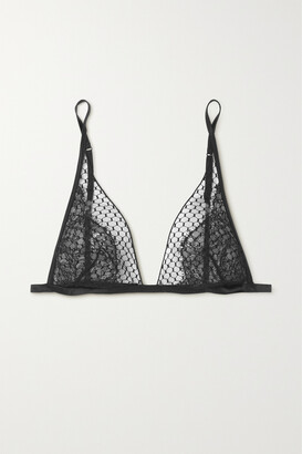 La Perla Honeycomb Shadows Leavers Lace And Stretch-mesh Soft-cup