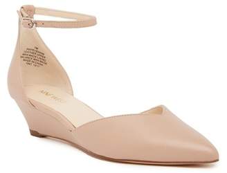 Nine West Evenhim Leather Pointed Toe Wedge Pump - Wide Width Available