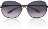 Thumbnail for your product : Tom Ford Round-frame metal and acetate sunglasses