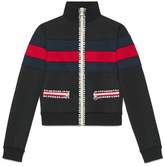 Thumbnail for your product : Gucci Technical jersey zip up jacket