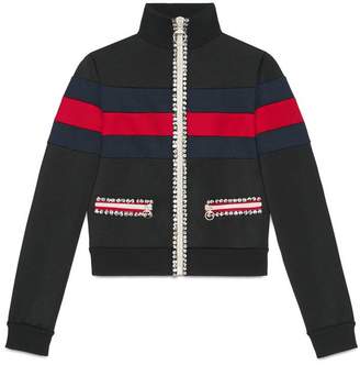 Gucci Technical jersey zip up jacket