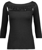Thumbnail for your product : Bailey 44 Lattice-Paneled Stretch-Jersey Top