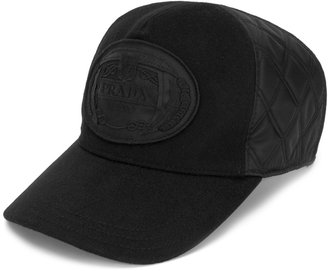 Prada quilted logo baseball cap