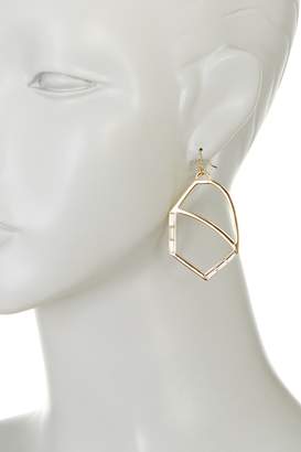 Botkier Crystal Accented Cutout Oval Drop Earrings