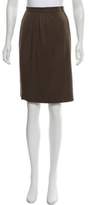 Thumbnail for your product : Chanel Wool Knee-Length Skirt Brown Wool Knee-Length Skirt