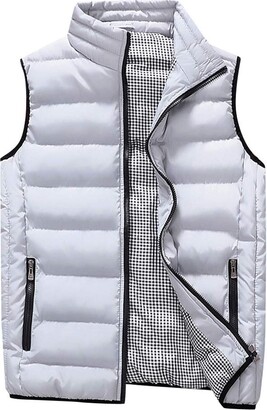 Viskeus Oxideren leven Shaoyao Men's Quilted Gilet Vest Body Warmer with Zipper Grey XL -  ShopStyle Jackets