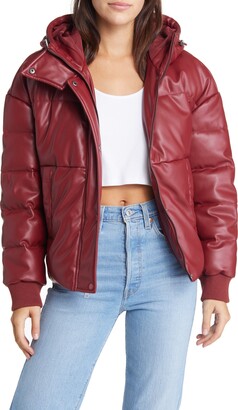 Levi's Water Resistant Faux Leather Puffer Jacket