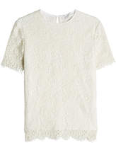 Thumbnail for your product : Victoria Beckham Laced Silk and Wool-Blend Top