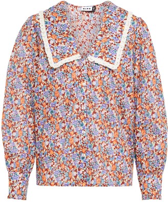 Rixo Mady floral cotton blouse