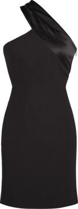 Halston Julissa One-Shoulder Crepe Mini Dress
