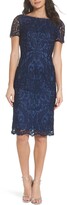 Thumbnail for your product : La Femme Beaded Lace Cocktail Dress