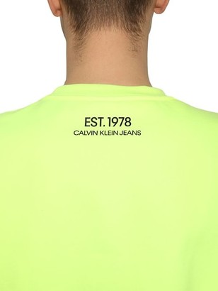 Calvin Klein Established 1978 Graphic Printed Cotton Blend Sweatshirt