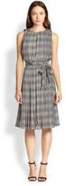 Thumbnail for your product : L'Agence Pleated Check-Print Dress