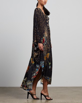 Camilla Women's Multi Midi Dresses - Jersey Long Kaftan with Rounded Hem - Size One size at The Iconic