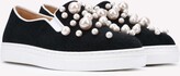 Thumbnail for your product : Charlotte Olympia Alex Pearl Embellished Sneakers