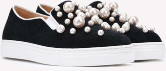Charlotte Olympia Alex Pearl Embellished Sneakers