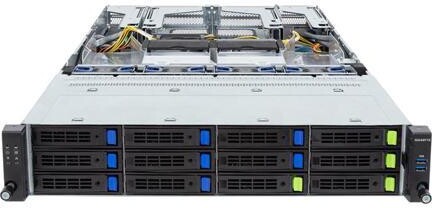 Gigabyte R283-S93 rev. AAF1 2U Rack Server Barebone - Intel Gen4/Gen5 Xeon Scalable, Dual CPU, 2x Gen5 GPUs, 12x Gen4 NVMe/SATA/SAS Bays