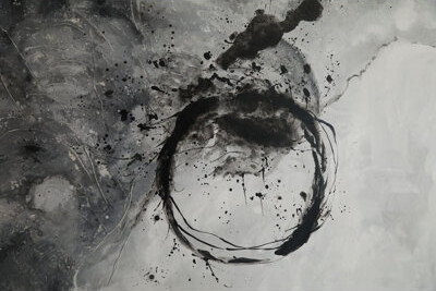 Aria Home Momentum Frameless Oil Painting Large Hand-Painted Canvas Wall Art 47"X31"