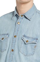 Thumbnail for your product : Billy Reid Distressed Denim Slim Fit Western Shirt