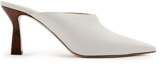 Wandler Lotte Watersnake-heel Leather Mules - Womens - White Multi Wandler Lotte Watersnake-heel Leather Mules - Womens - White Multi