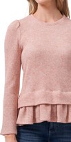 Thumbnail for your product : CeCe Puff Sleeve Peplum Sweater