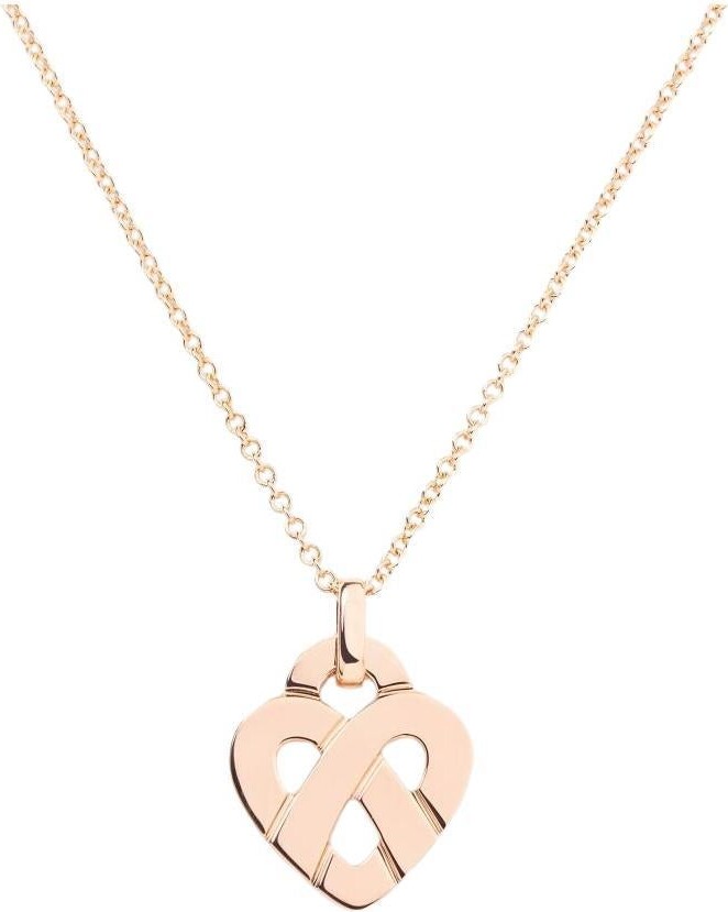 POIRAY coeur Entrelacé" Pendant Small Size Rose Gold
