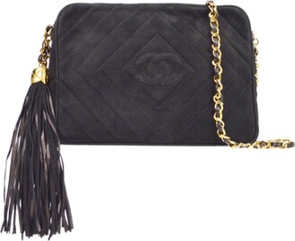 CHANEL #35405 Black Patent Leather Mademoiselle Camera Bag Vertical Quilted  Shoulder Bag