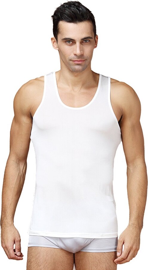 LoveSilk-Men's Underwear LoveSilk Men's Pure Silk Knitted Vest Tank Top ...