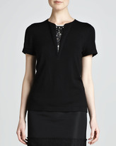 Thumbnail for your product : Carolina Herrera Short-Sleeve Knit Top