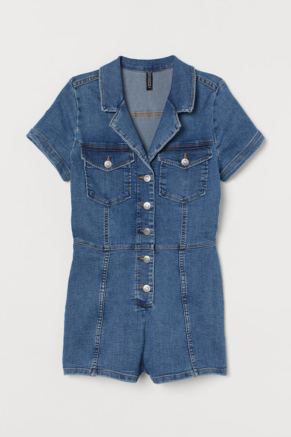h and m blue jumpsuit