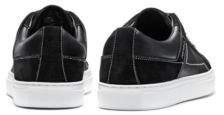HUGO Low-top trainers in coated canvas with suede trims