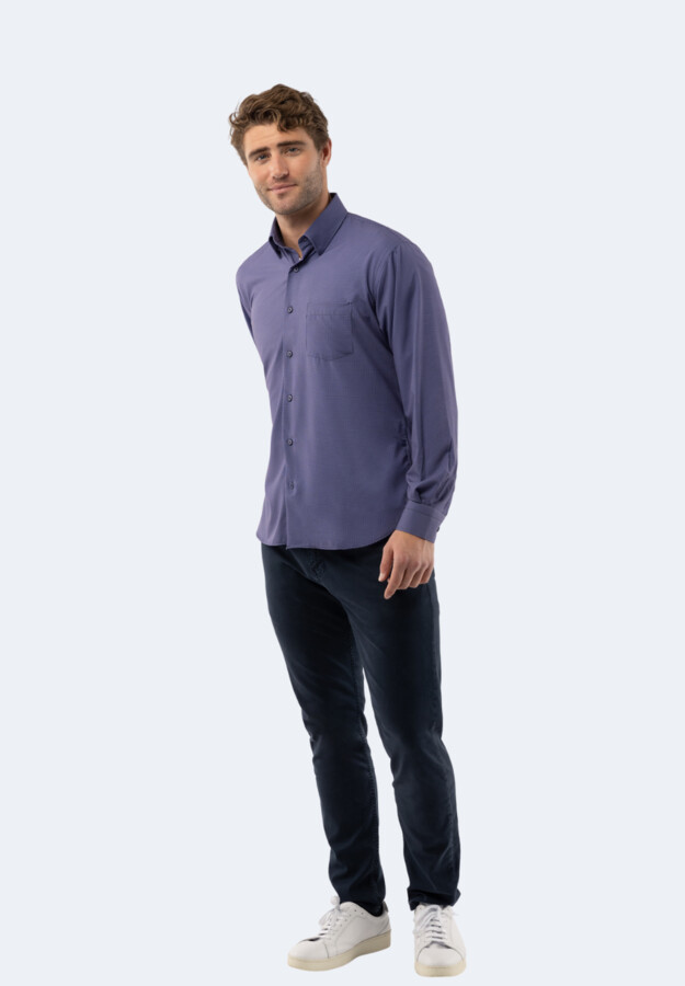 American Heritage Lilac Check Shirt