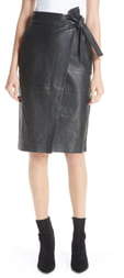 BA&SH Magic Wrap Leather Skirt