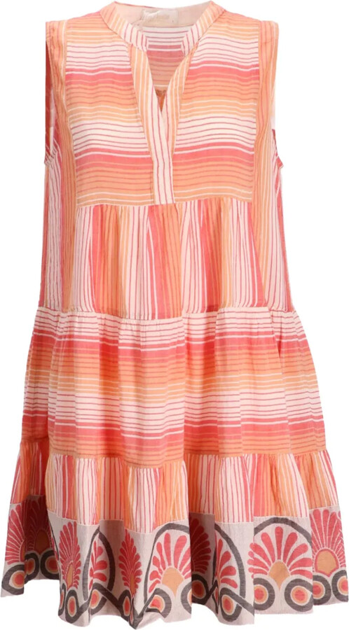 Devotion Horizontal-Striped Cotton Mini Dress